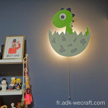 Lampe murale de dinosaure LED lumière de batterie intérieure